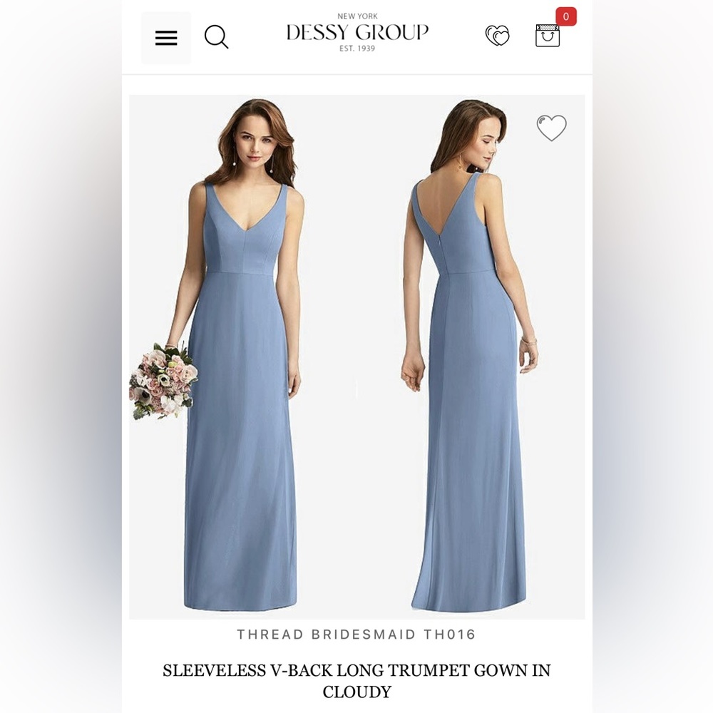 Dessy Group Bridesmaid Dress in Cloudy